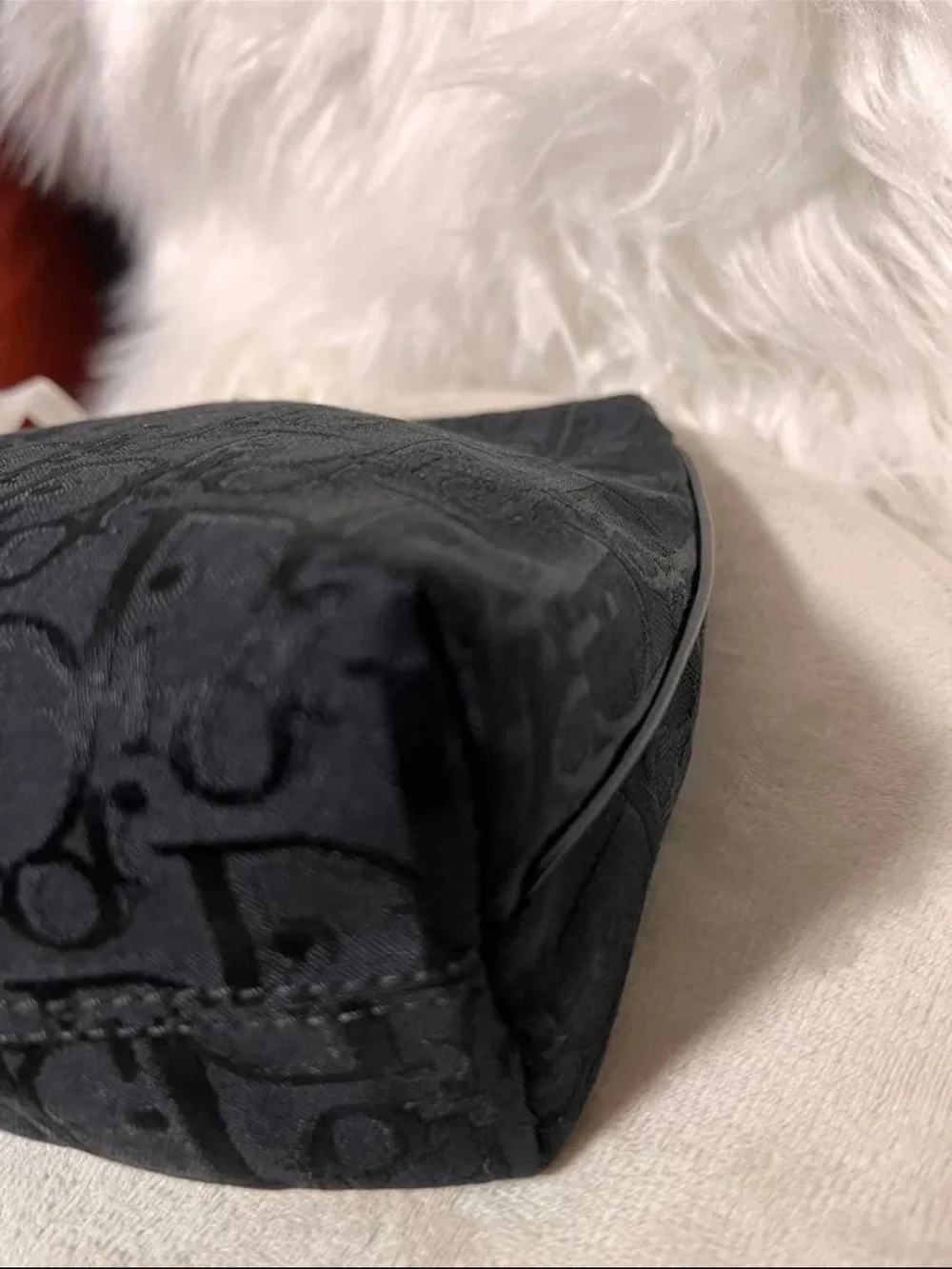 Dior Black Monogram Zip Pouch
